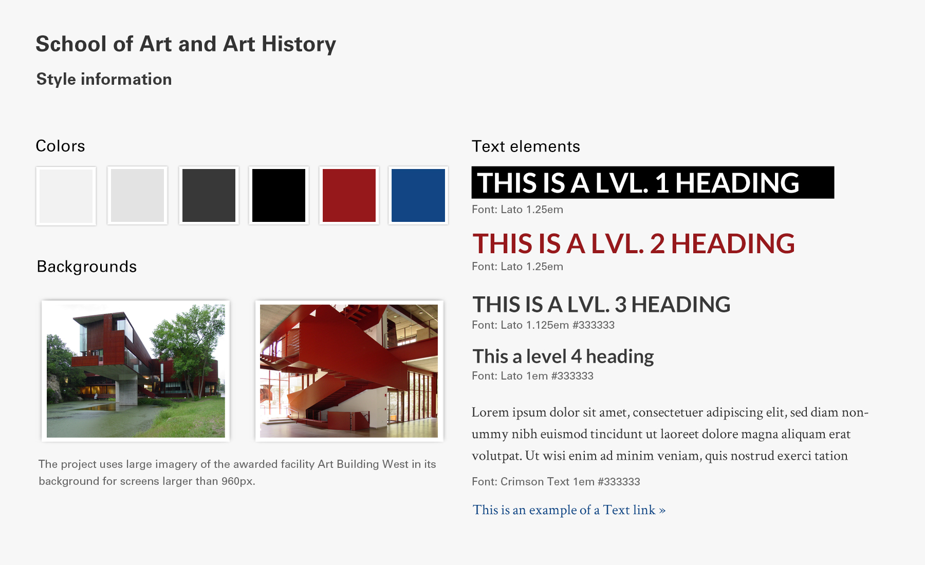 School of Art and Art History Website